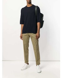 Мужская темно-синяя футболка с круглым вырезом от Nuur