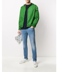 Мужская темно-синяя футболка с круглым вырезом от Fay