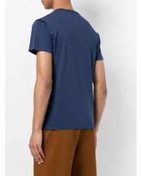 Мужская темно-синяя футболка с круглым вырезом от Sun 68