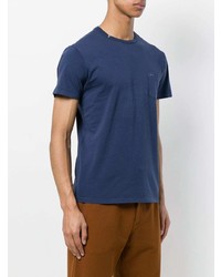 Мужская темно-синяя футболка с круглым вырезом от Sun 68