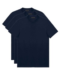 Мужская темно-синяя футболка с круглым вырезом от Prada