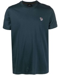 Мужская темно-синяя футболка с круглым вырезом от PS Paul Smith