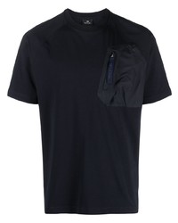 Мужская темно-синяя футболка с круглым вырезом от PS Paul Smith