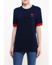 Женская темно-синяя футболка с круглым вырезом от Reebok Classics