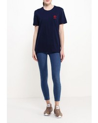 Женская темно-синяя футболка с круглым вырезом от Reebok Classics