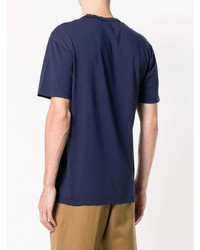 Мужская темно-синяя футболка с круглым вырезом от Mauro Grifoni