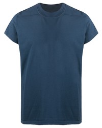 Мужская темно-синяя футболка с круглым вырезом от Rick Owens DRKSHDW