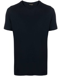 Мужская темно-синяя футболка с круглым вырезом от Roberto Collina