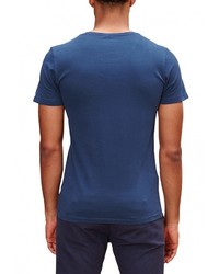 Мужская темно-синяя футболка с круглым вырезом от s.Oliver