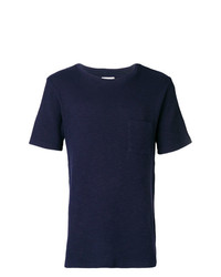 Мужская темно-синяя футболка с круглым вырезом от Saturdays Nyc