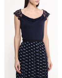 Женская темно-синяя футболка с круглым вырезом от Sela