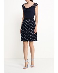 Женская темно-синяя футболка с круглым вырезом от Sela