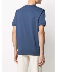 Мужская темно-синяя футболка с круглым вырезом от Brunello Cucinelli