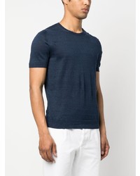 Мужская темно-синяя футболка с круглым вырезом от Tagliatore