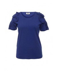Женская темно-синяя футболка с круглым вырезом от Sonia By Sonia Rykiel