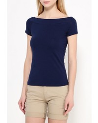 Женская темно-синяя футболка с круглым вырезом от SPRINGFIELD