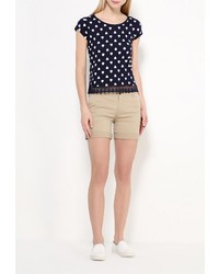 Женская темно-синяя футболка с круглым вырезом от SPRINGFIELD