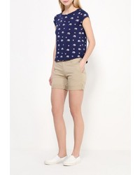 Женская темно-синяя футболка с круглым вырезом от SPRINGFIELD