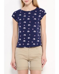 Женская темно-синяя футболка с круглым вырезом от SPRINGFIELD