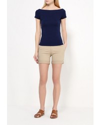 Женская темно-синяя футболка с круглым вырезом от SPRINGFIELD