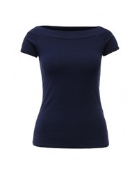 Женская темно-синяя футболка с круглым вырезом от SPRINGFIELD
