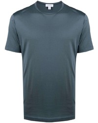 Мужская темно-синяя футболка с круглым вырезом от Sunspel