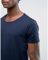 Мужская темно-синяя футболка с круглым вырезом от Scotch & Soda