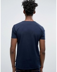 Мужская темно-синяя футболка с круглым вырезом от Scotch & Soda