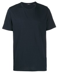 Мужская темно-синяя футболка с круглым вырезом от Theory