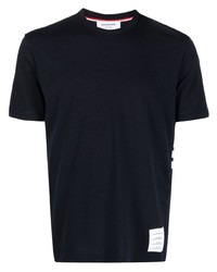 Мужская темно-синяя футболка с круглым вырезом от Thom Browne