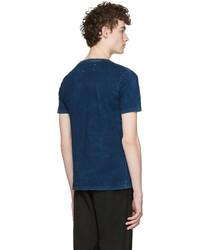 Мужская темно-синяя футболка с круглым вырезом от Maison Margiela