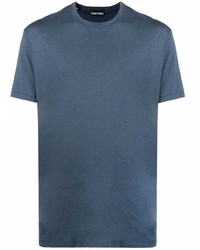Мужская темно-синяя футболка с круглым вырезом от Tom Ford