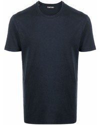 Мужская темно-синяя футболка с круглым вырезом от Tom Ford
