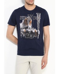 Мужская темно-синяя футболка с круглым вырезом от Tom Tailor