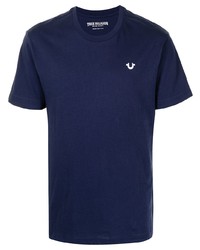 Мужская темно-синяя футболка с круглым вырезом от True Religion