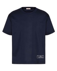 Мужская темно-синяя футболка с круглым вырезом от Valentino Garavani