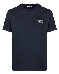 Мужская темно-синяя футболка с круглым вырезом от Valentino