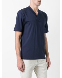 Мужская темно-синяя футболка с круглым вырезом от Natural Selection