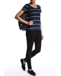 Женская темно-синяя футболка с круглым вырезом от Vero Moda