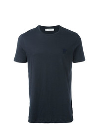 Мужская темно-синяя футболка с круглым вырезом от Versace Collection