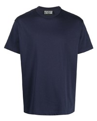 Мужская темно-синяя футболка с круглым вырезом от VERSACE JEANS COUTURE