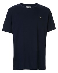 Мужская темно-синяя футболка с круглым вырезом от Wood Wood