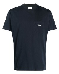 Мужская темно-синяя футболка с круглым вырезом от Woolrich