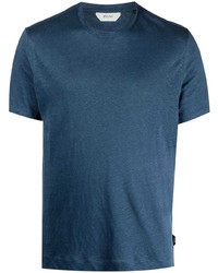 Мужская темно-синяя футболка с круглым вырезом от Z Zegna