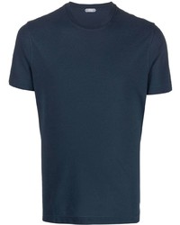 Мужская темно-синяя футболка с круглым вырезом от Zanone
