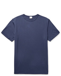 Мужская темно-синяя футболка с круглым вырезом