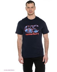 Мужская темно-синяя футболка с принтом от Canterbury