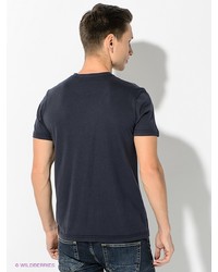 Мужская темно-синяя футболка с принтом от Fred Mello