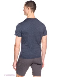 Мужская темно-синяя футболка с принтом от Jack Wolfskin