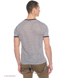 Мужская темно-синяя футболка с принтом от Oodji